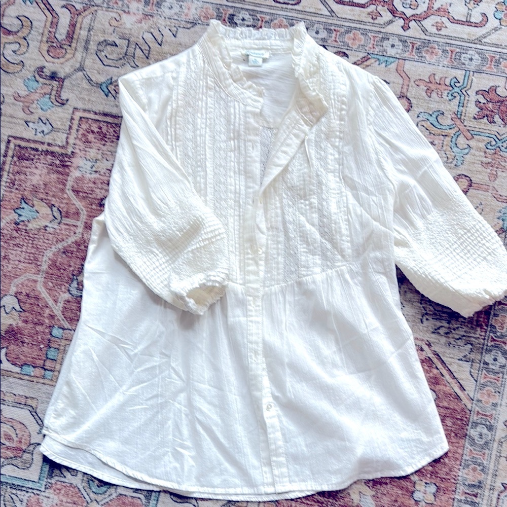 White Button-Up Blouse